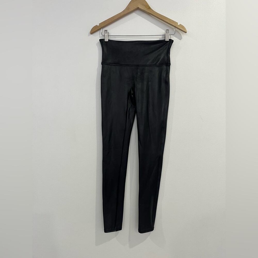 SOLDDDSPANX Faux Leather Black High Rise Legging Medium